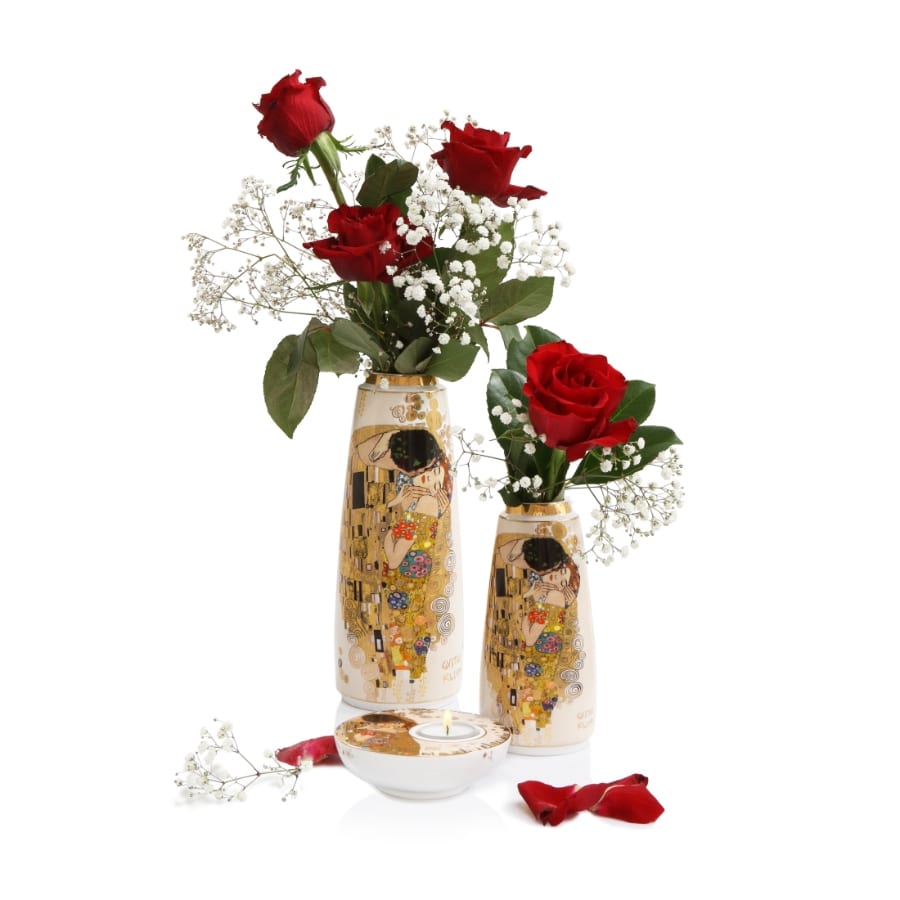 Goebel Vase Klimt The Kiss 18.5cm -Goebel