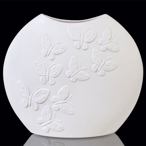 Goebel Vase Papillon White Bisque -Goebel
