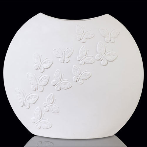 Goebel Vase Papillon White Bisque -Goebel