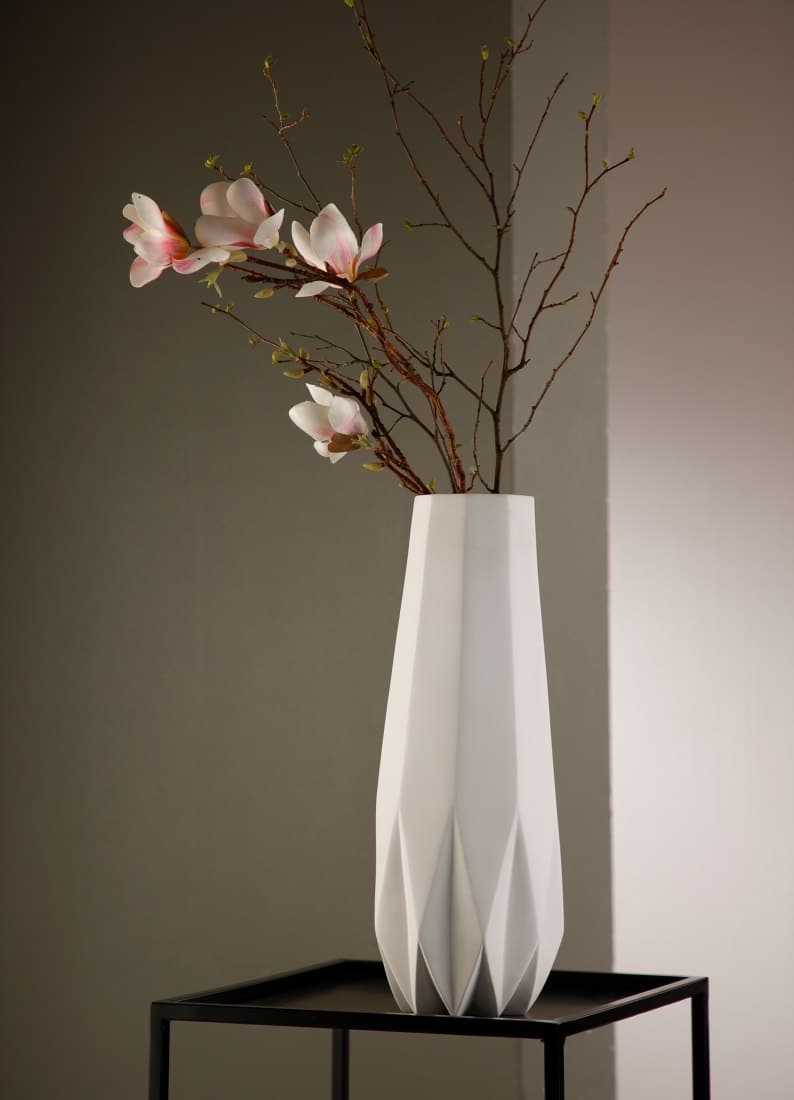 Goebel Vase Polygono Star White Bisque 41cm -Goebel