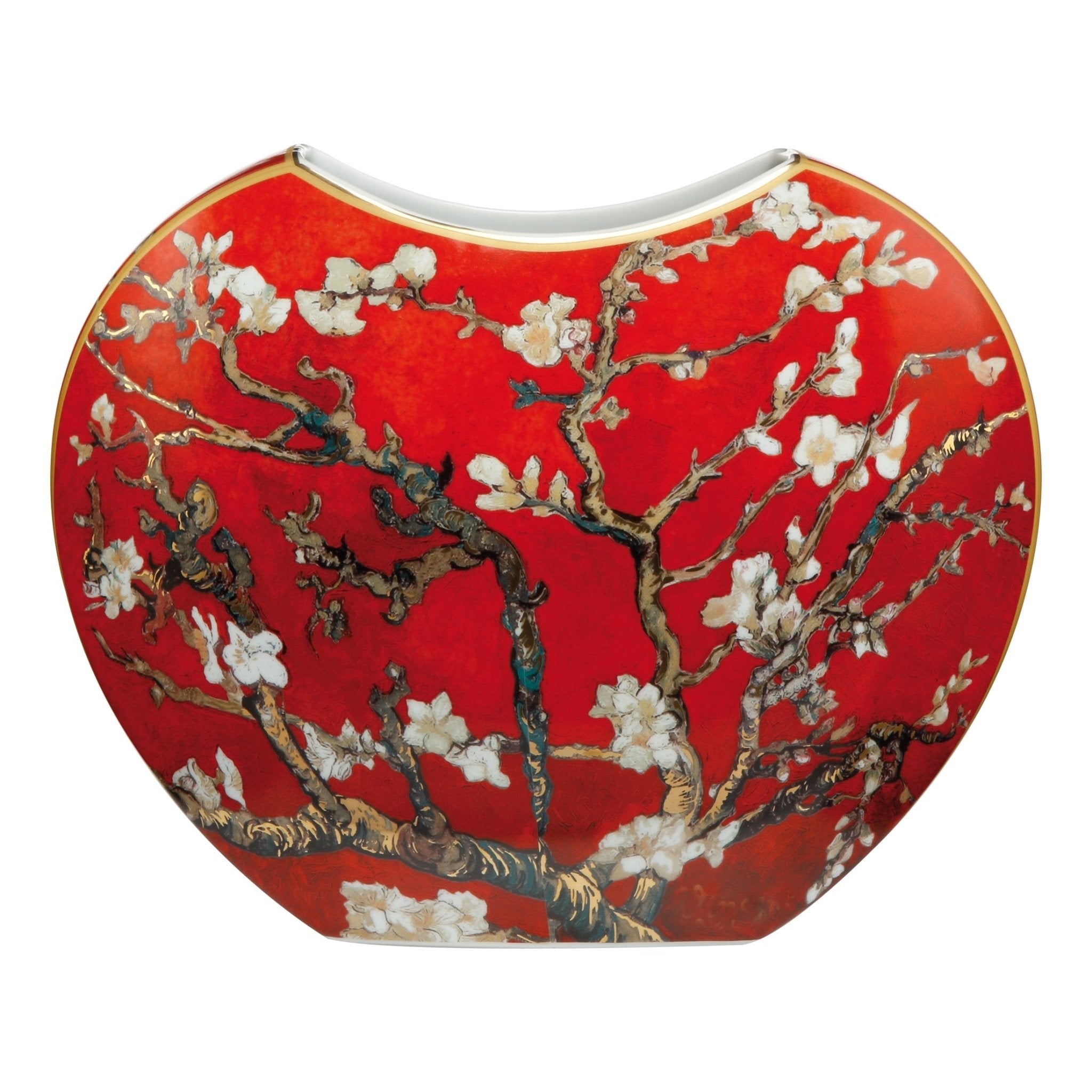Goebel Vase Van Gogh Almond Tree 20cm -Goebel