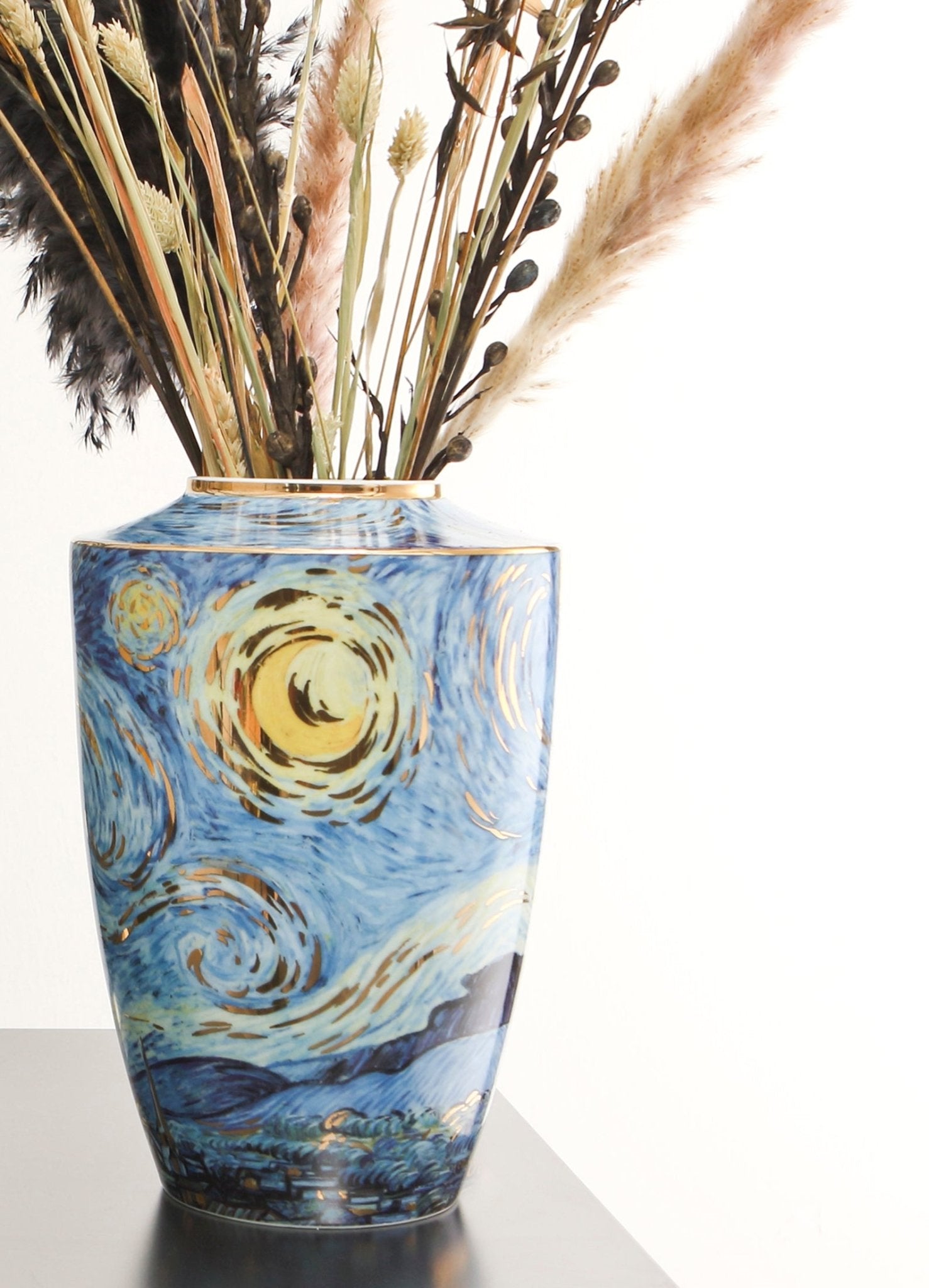 Goebel Vase Vincent van Gogh Starry Night 24cm -Goebel