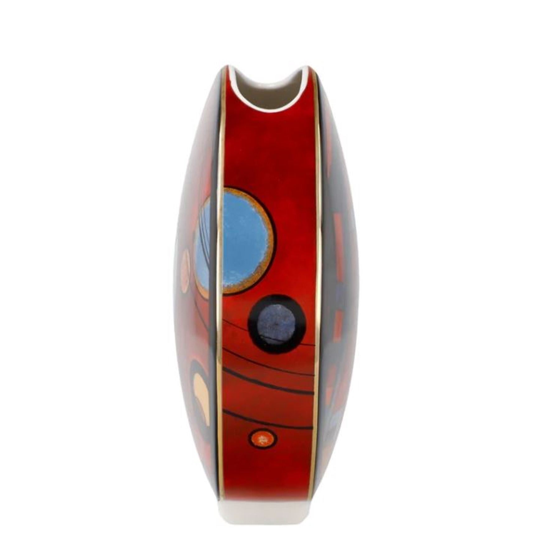 Goebel Vase W.Kandinsky - Heavy Red 20cm -Goebel