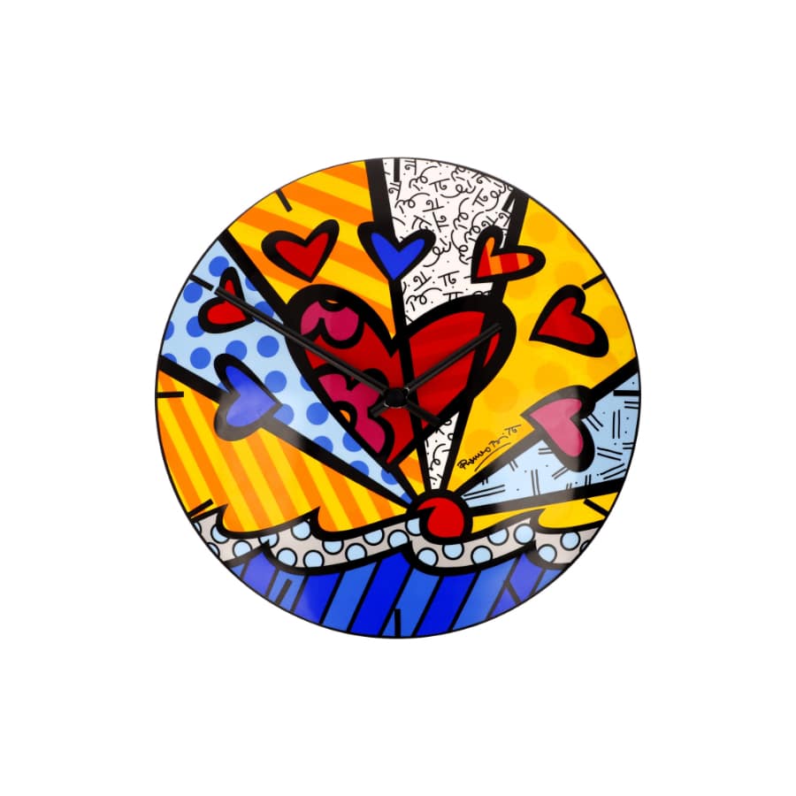 Goebel Wall Clock Romero Britto A New Day Pop Art -Goebel