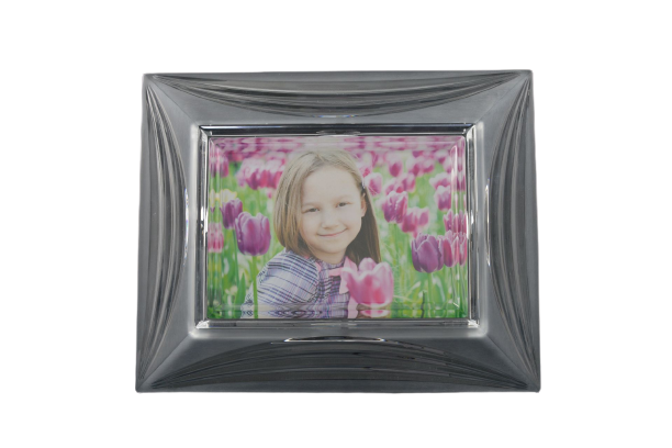 Bohemia Crystal Paloma Frost Lead Crystal photo frame with intricate design and clear glass finish.