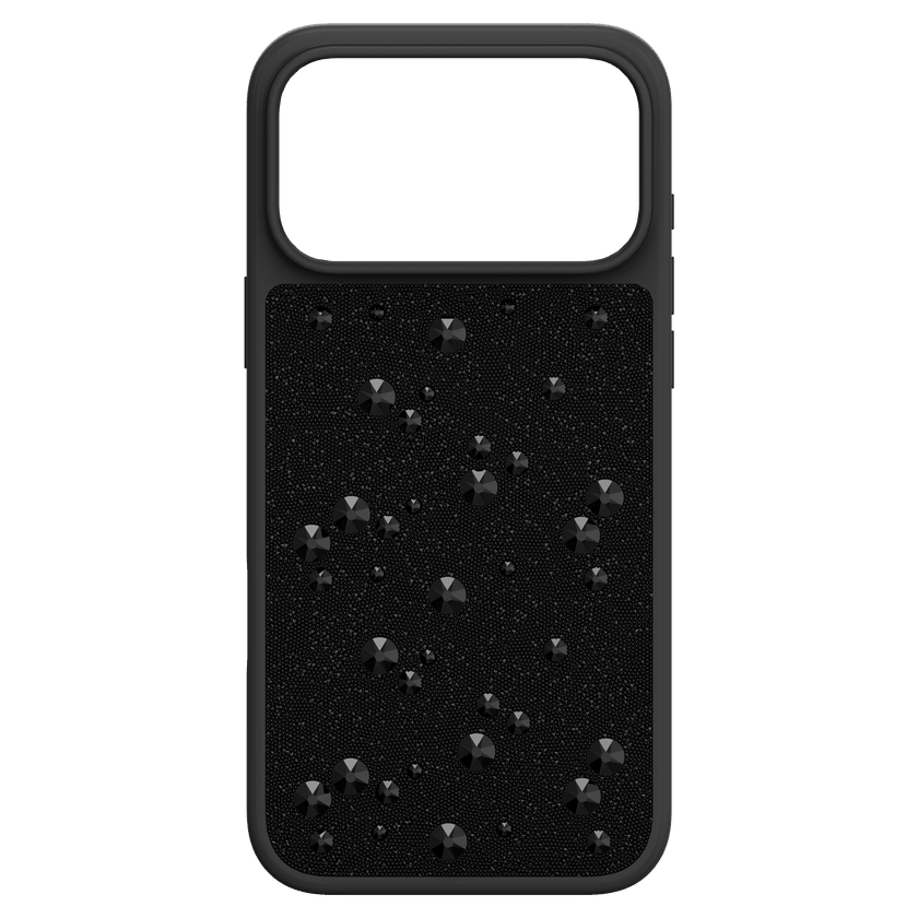 High smartphone case Flat Back crystals, iPhone® 17 Pro Max, Black -Swarovski