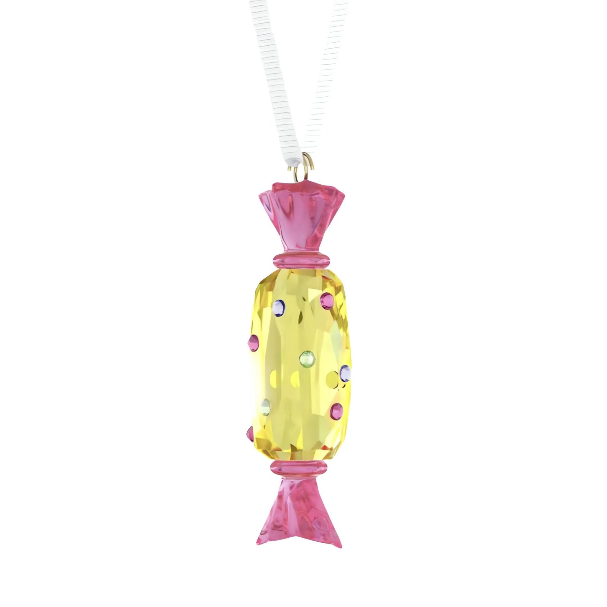 Holiday Cheers Dulcis Candy Ornament, Yellow -Swarovski