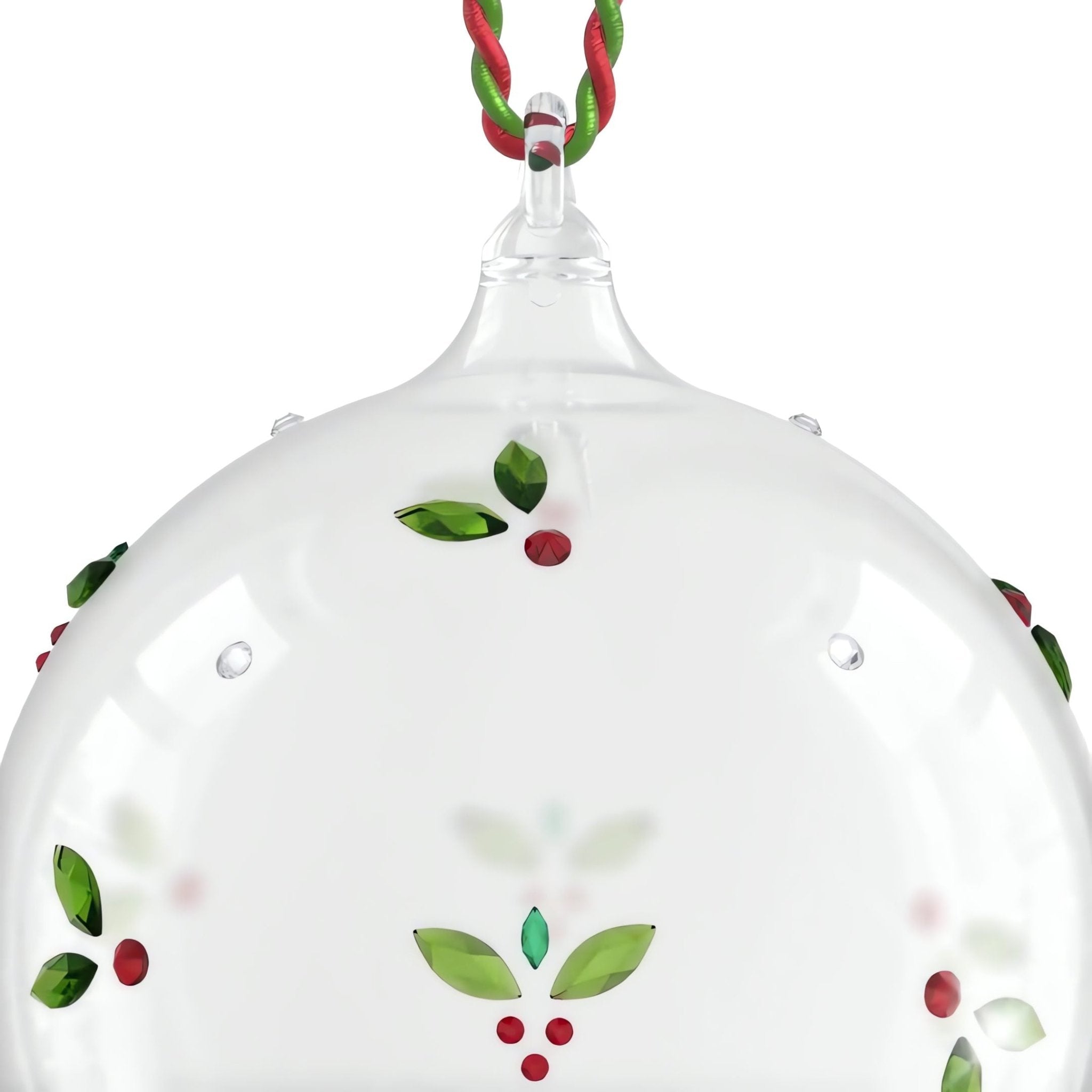 Holiday Cheers Mistletoe Ball Ornament -Swarovski