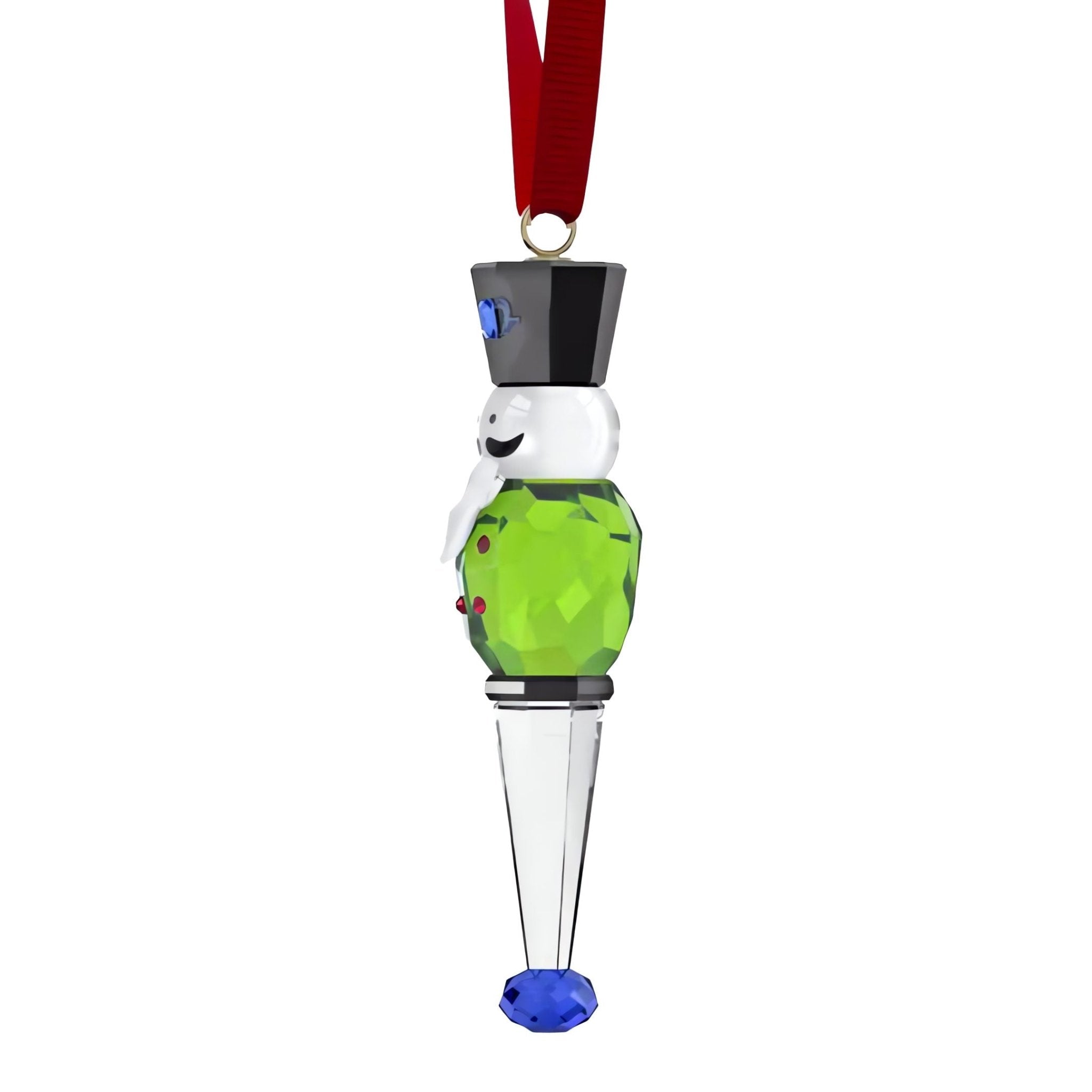 Holiday Cheers Nutcracker Ornament, Green -Swarovski