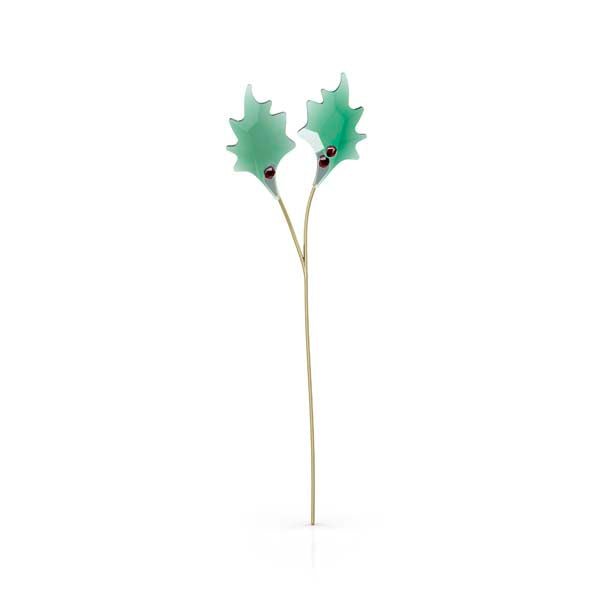 Home Acc : Garden Tales:holly Leaves -Swarovski