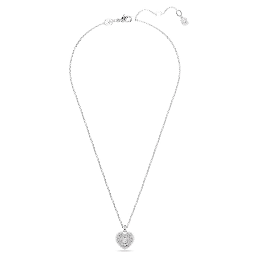Hyperbola Pendant Heart White Rhodium plated -Swarovski