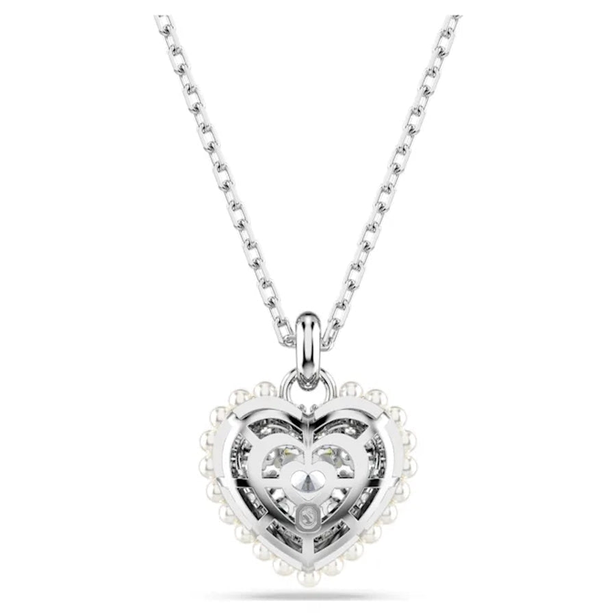 Hyperbola Pendant Heart White Rhodium plated -Swarovski