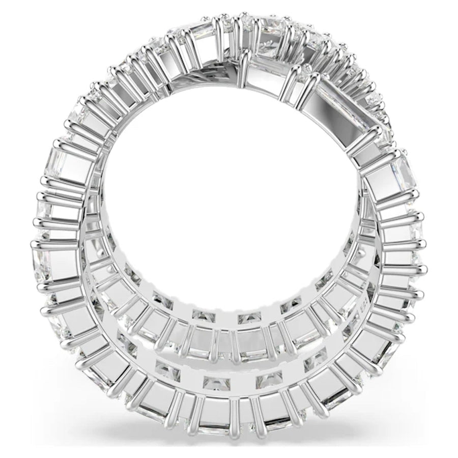Hyperbola Ring Infinity White Silver-tone finish -Swarovski