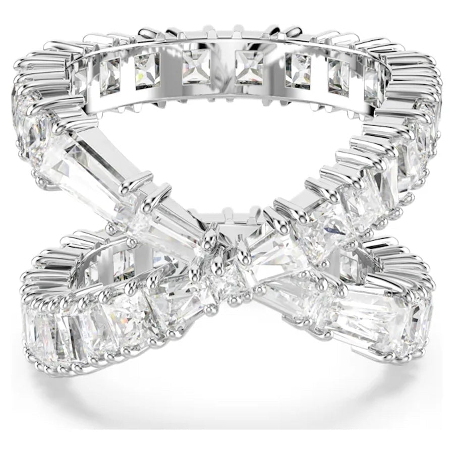 Hyperbola Ring Infinity White Silver-tone finish -Swarovski