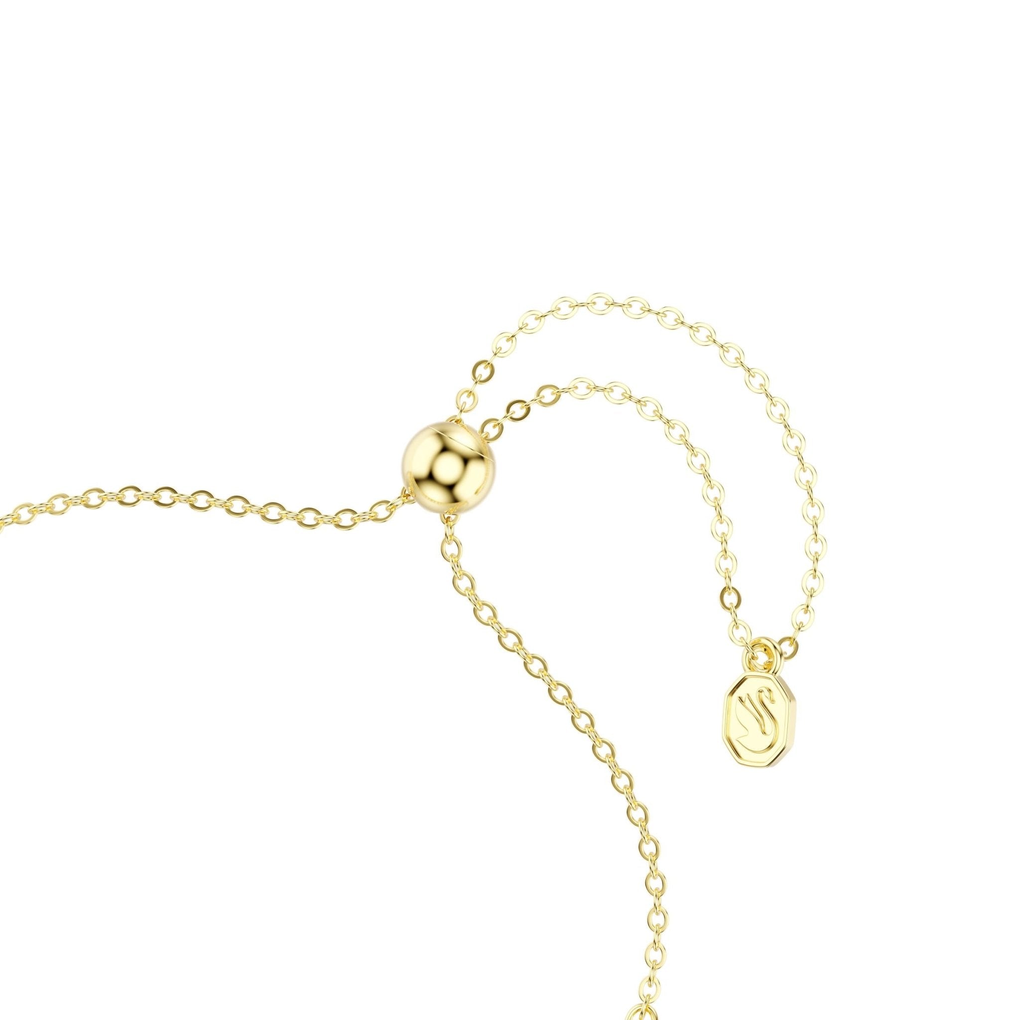 Imber bracelet, Round cut, Blue, 18K gold finish -Swarovski