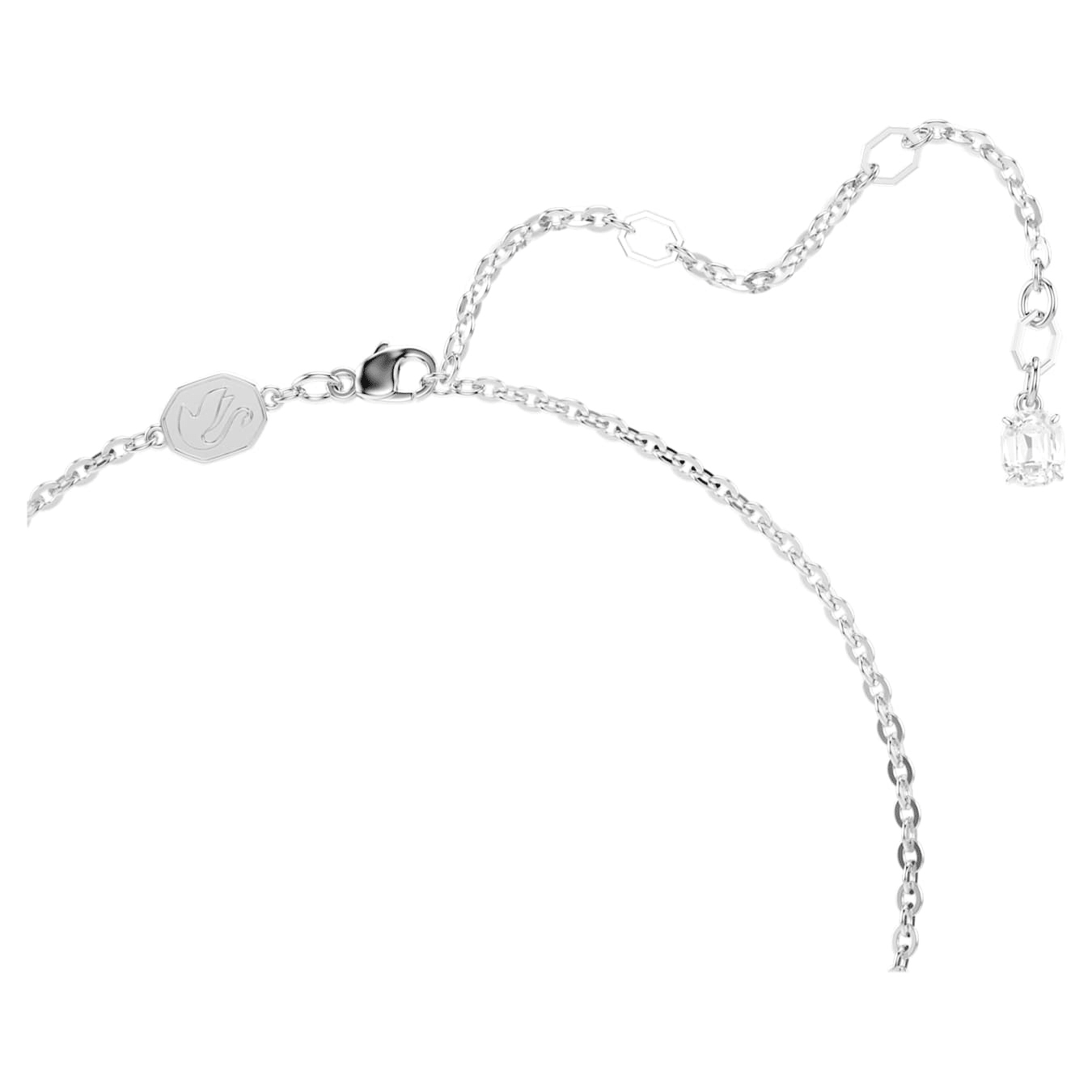 Insigne Pendant Pavé Cross White Rhodium plated -Swarovski