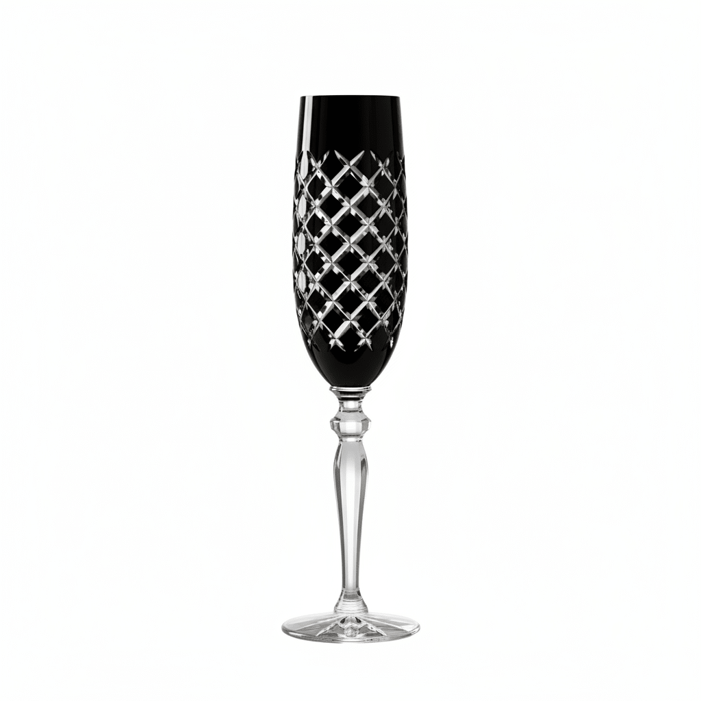 Kolglass Julia Champagne Flute (Black) -Kolglass Julia