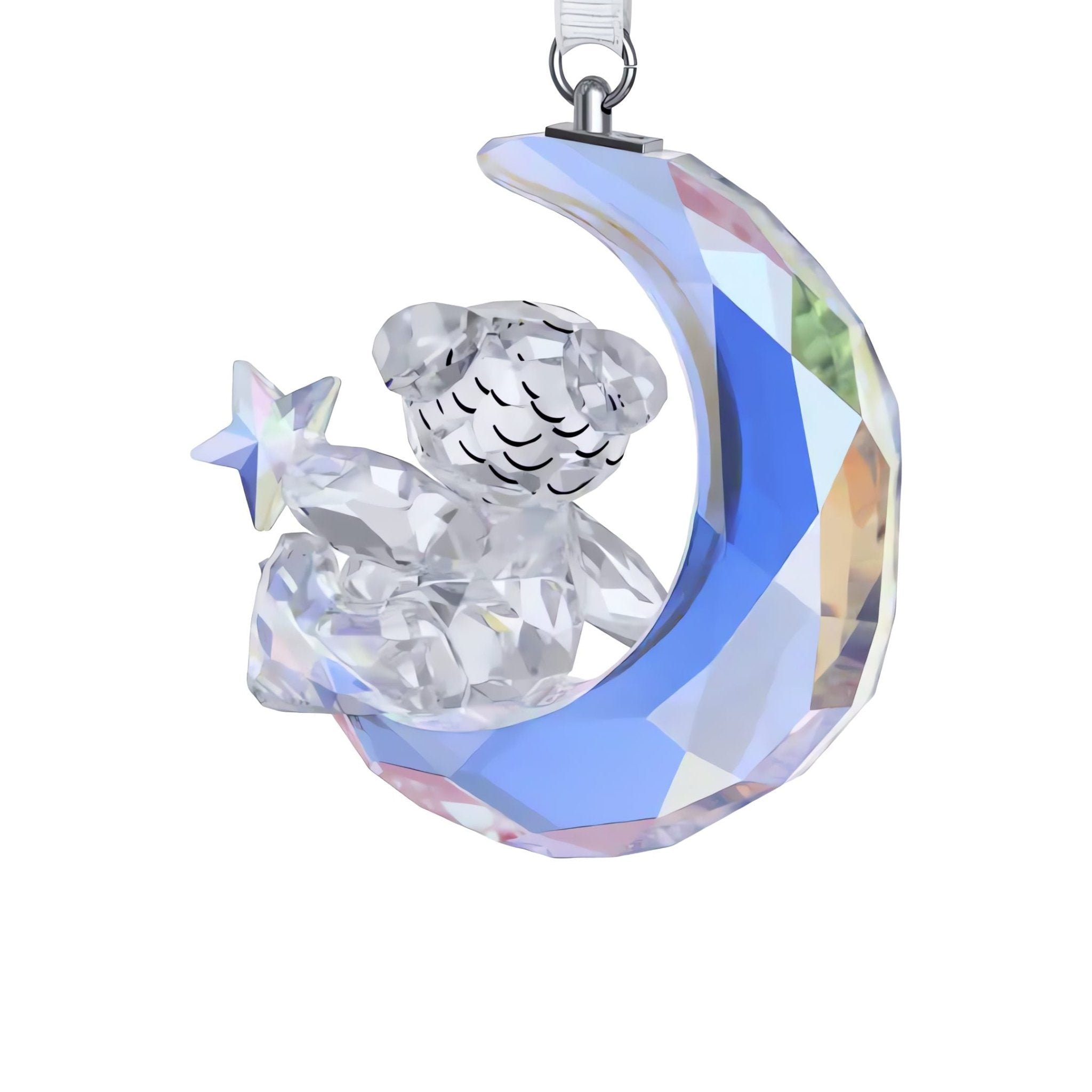 Kris Bear Moon Ornament -Swarovski