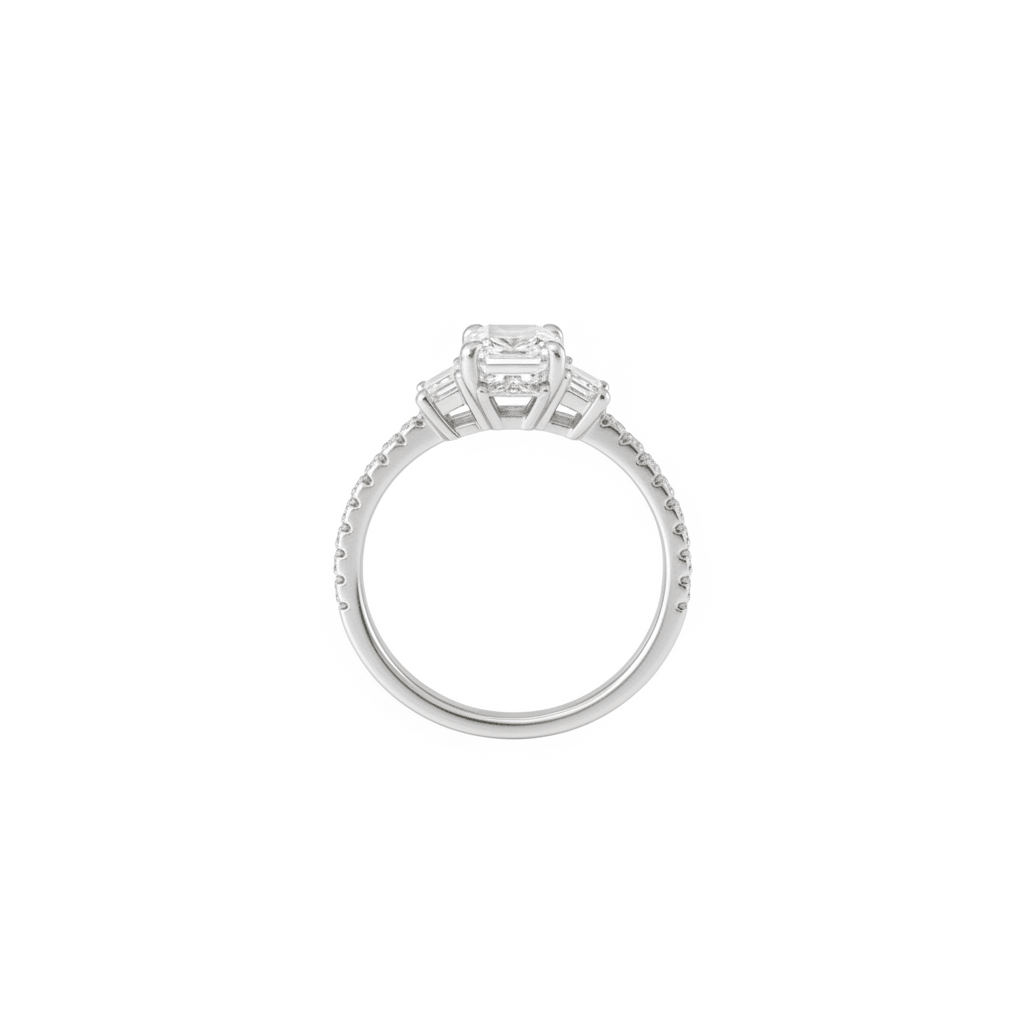 Lab Grown Diamond 9CT White Gold 1CT 3 Stone Ed Ring -Lab Grown Diamonds