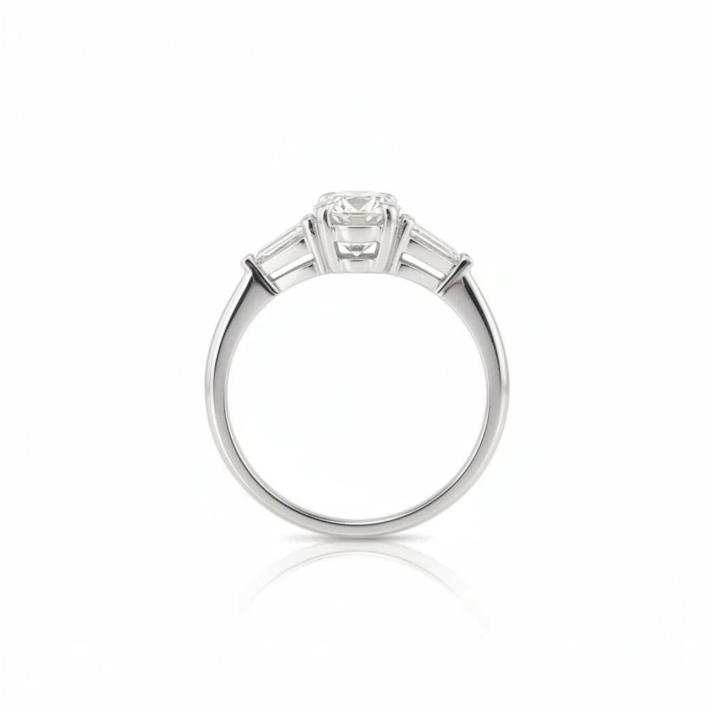 Lab Grown Diamond 9CT White Gold 1CT Oval Pear Ring -Lab Grown Diamonds