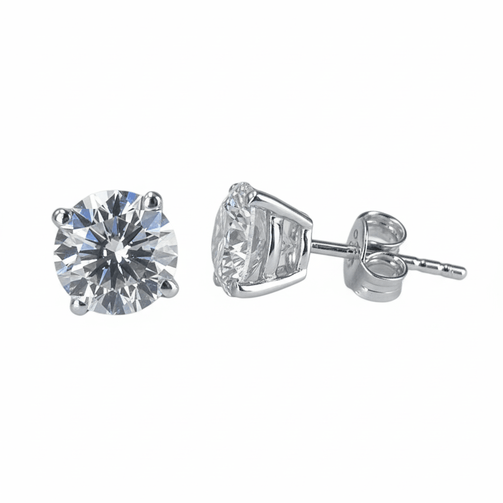 Lab Grown Diamond 9CT White Gold Earrings -Lab Grown Diamonds