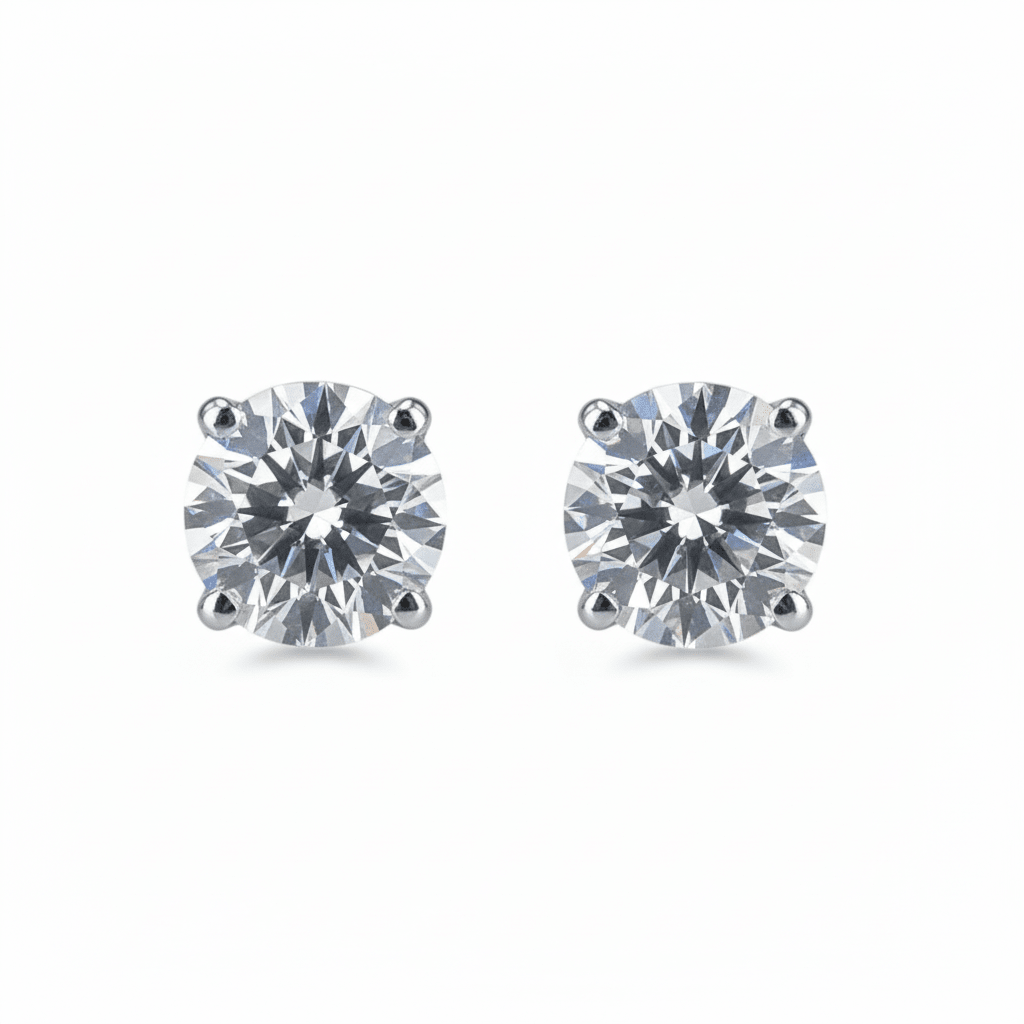 Lab Grown Diamond 9CT White Gold Earrings -Lab Grown Diamonds