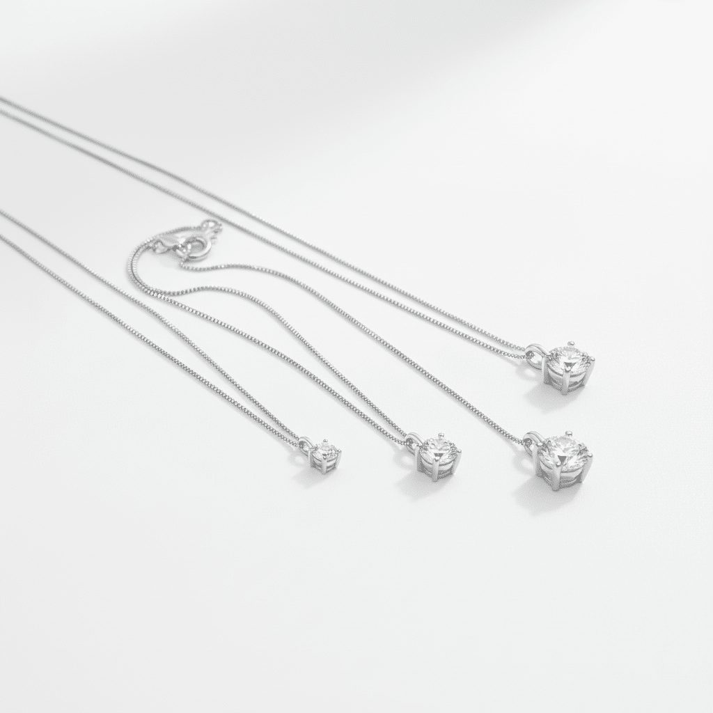 Lab Grown Diamond 9CT White Gold Pendant -Lab Grown Diamonds