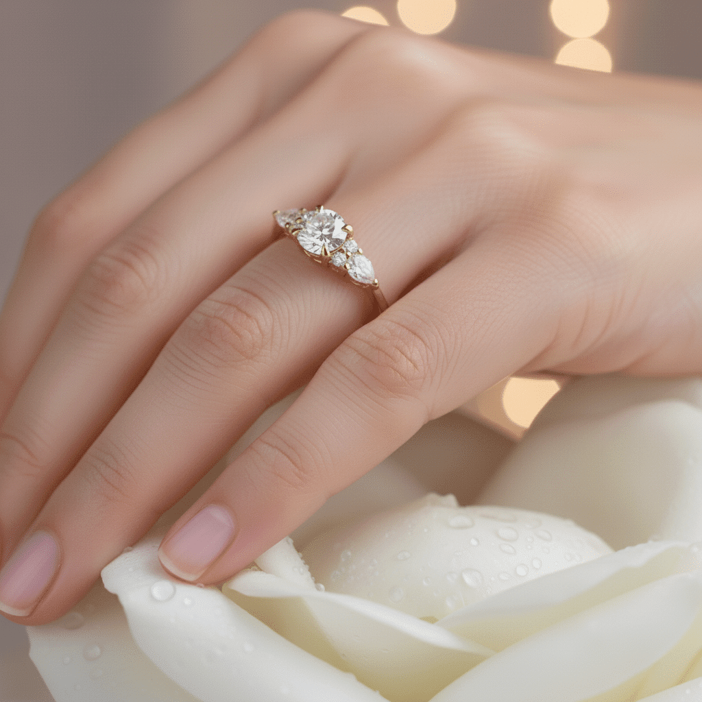 Lab Grown Diamond 9CT Yellow Gold 0.70CT 7 Stone Ring -Lab Grown Diamonds