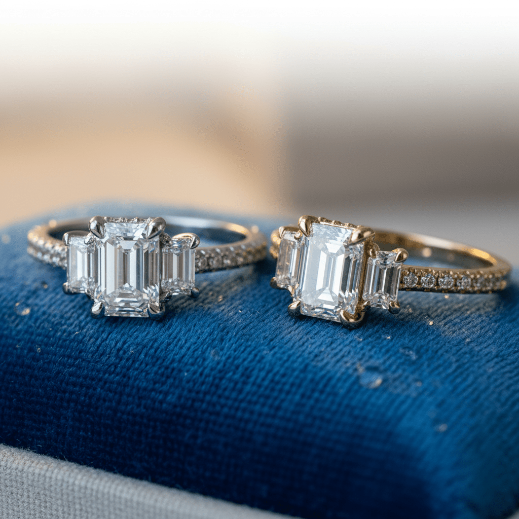 Lab Grown Diamond 9CT Yellow Gold 1CT 3 Stone Ed Ring -Lab Grown Diamonds