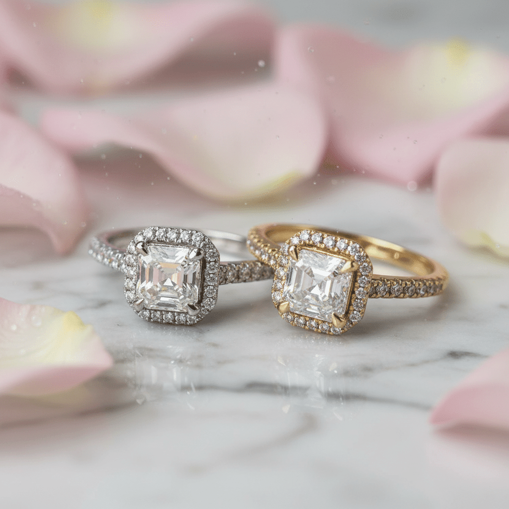 Lab Grown Diamond 9CT Yellow Gold 1CT Asscher Cut Ring -Lab Grown Diamonds