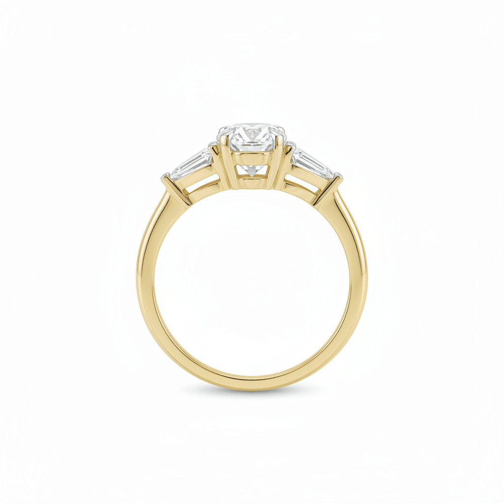 Lab Grown Diamond 9CT Yellow Gold 1CT Oval Pear Ring -Lab Grown Diamonds