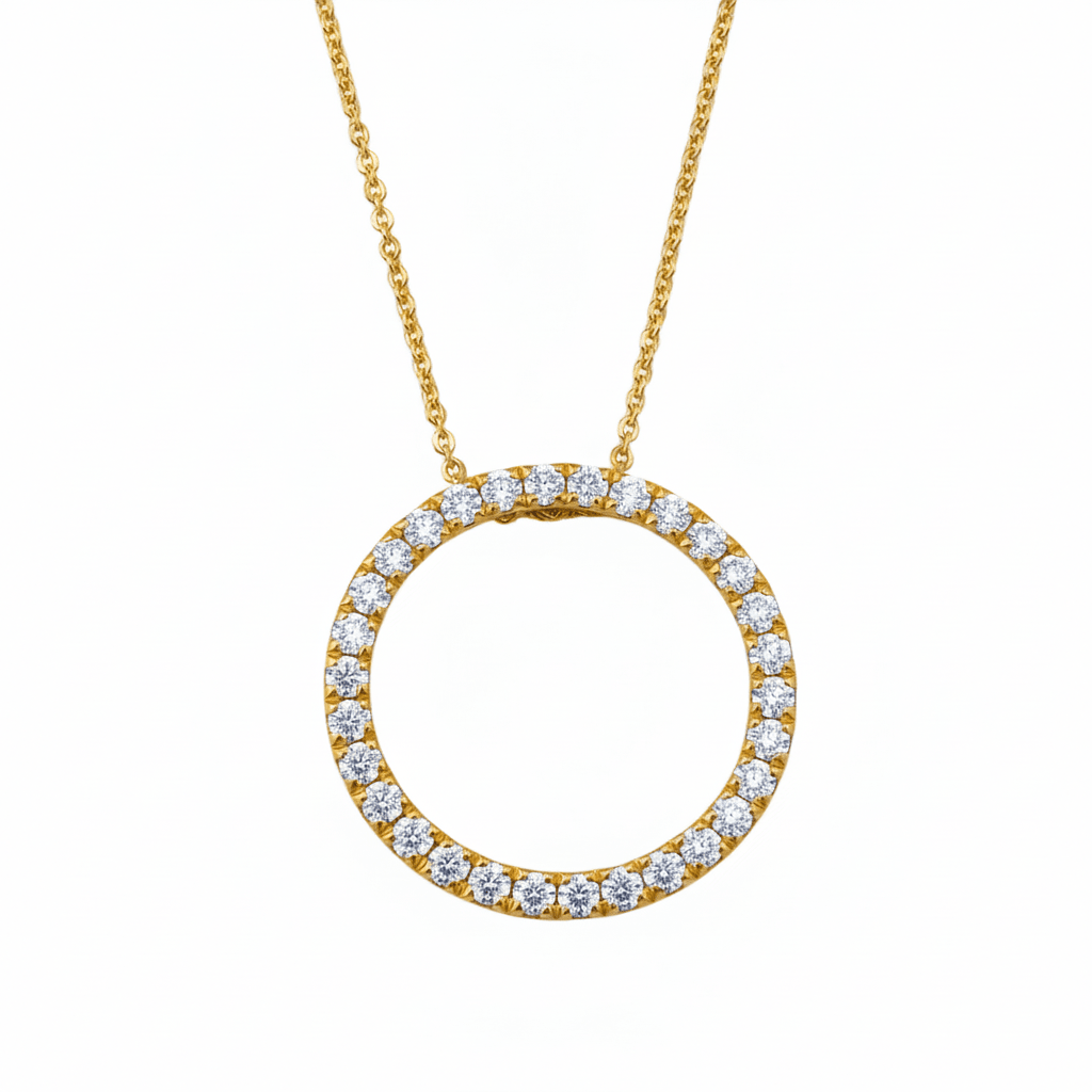 Lab Grown Diamond 9CT Yellow Gold Circle of Life Pendant -Lab Grown Diamonds