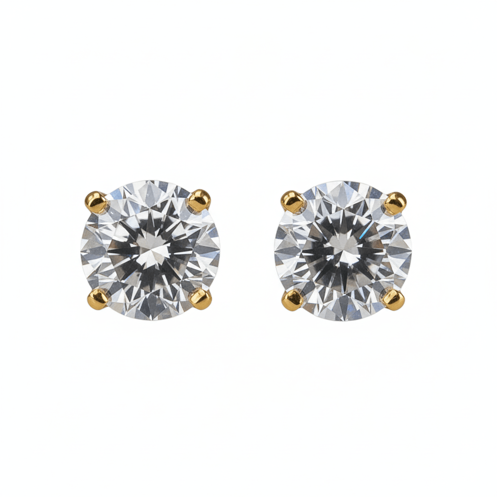 Lab Grown Diamond 9CT Yellow Gold Earrings -Lab Grown Diamonds