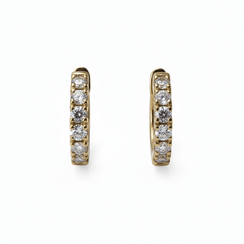Lab Grown Diamond 9CT Yellow Gold Huggies -Lab Grown Diamonds