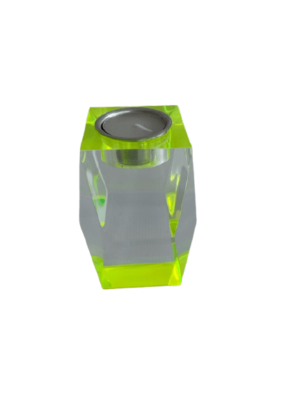 Laser Edge Votive Tall (Lumo Green)(80mm x 80mm x 120mm) -Spilhaus