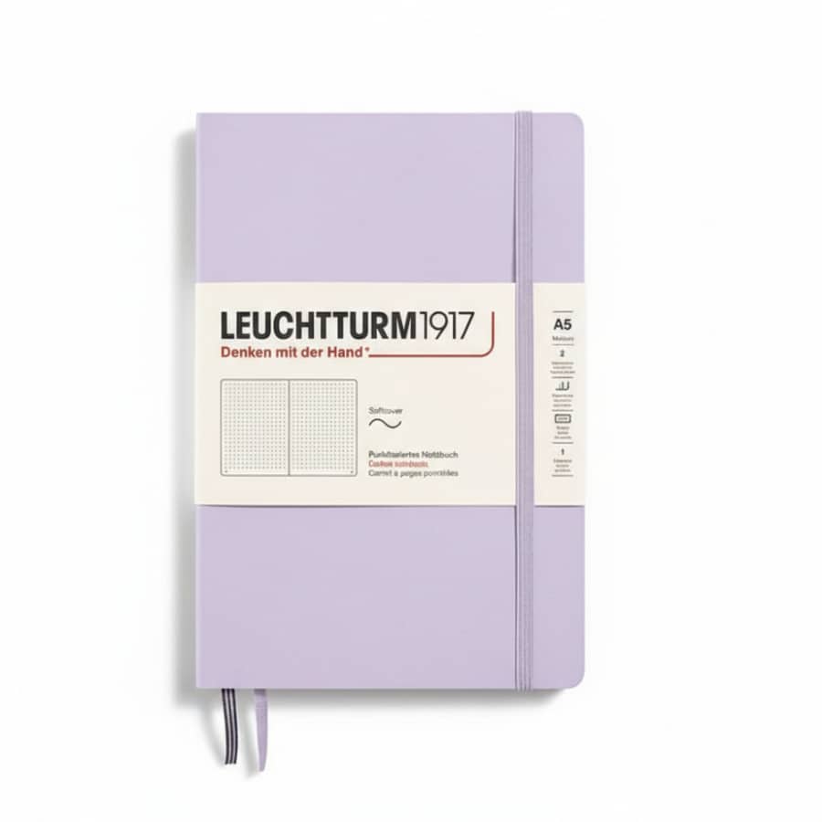 Leuchtturm1917 Notebook Medium (A5), Softcover, 123 numbered pages, Dotted -Leuchtturm