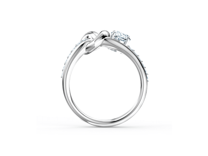 Lifelong Heart Ring, White, Rhodium Plated -Swarovski