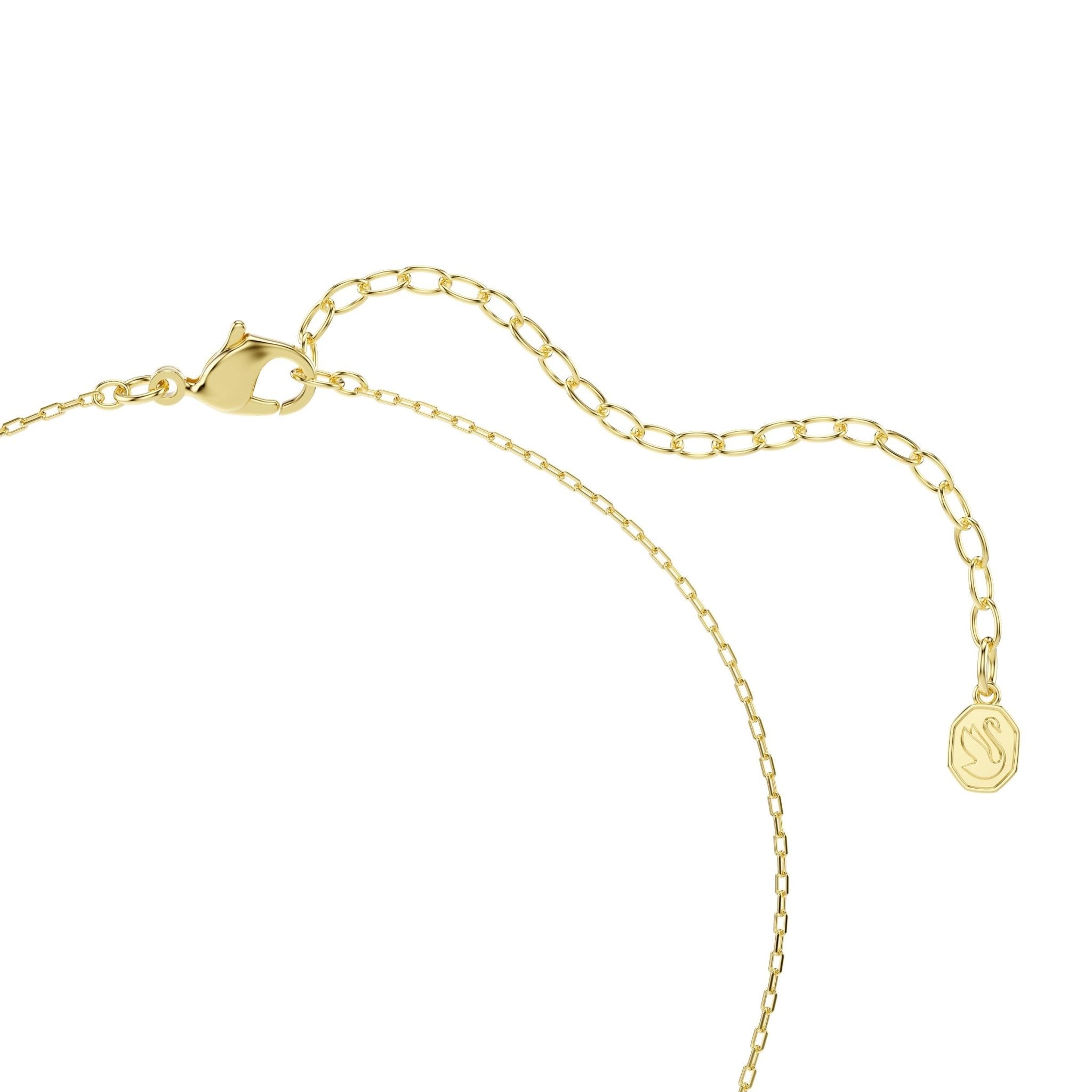 Magic pendant, Mixed cuts, Snowflake, White, 18K gold finish -Swarovski