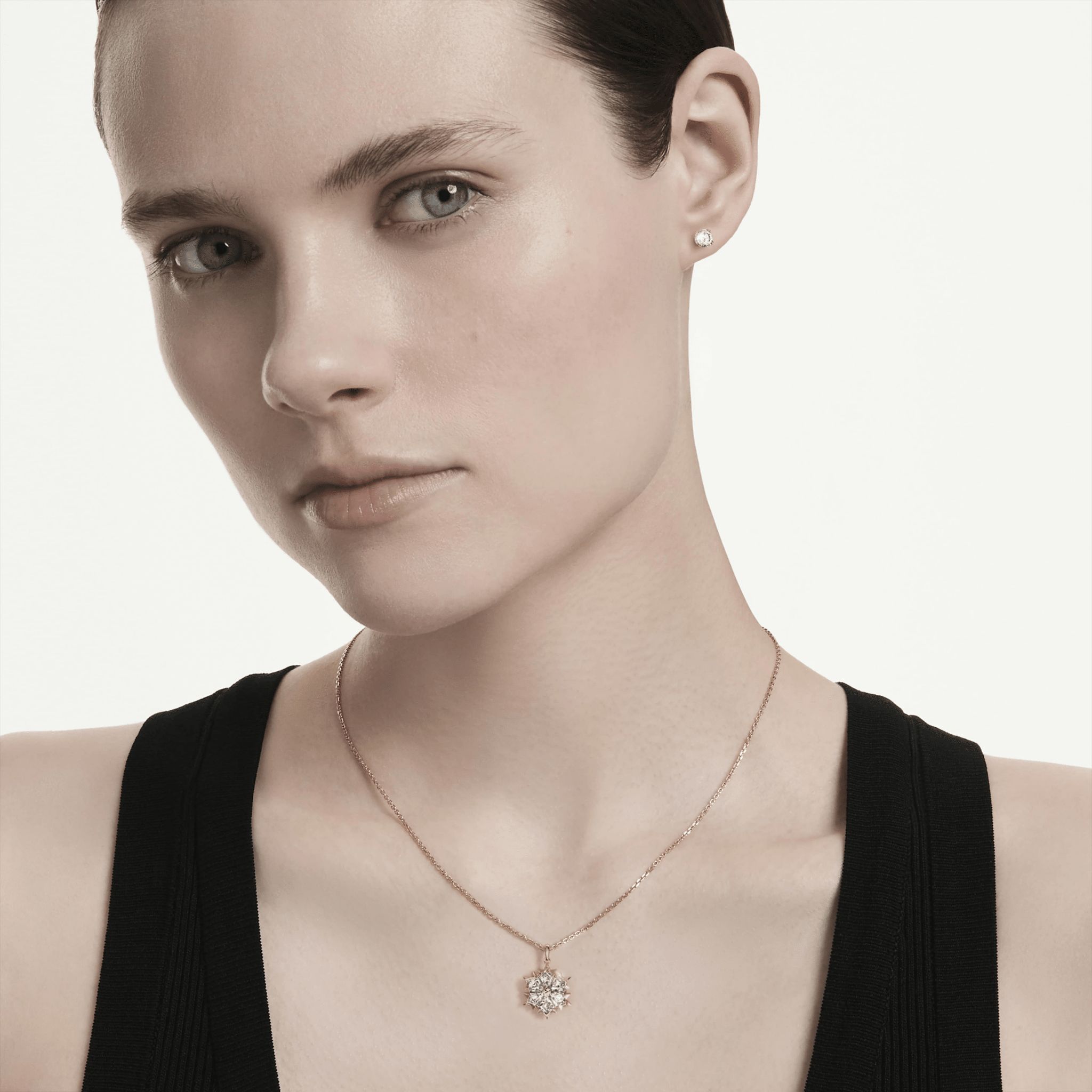 Magic set, Set (2), Mixed cuts, Snowflake, White, 18K gold finish -Swarovski