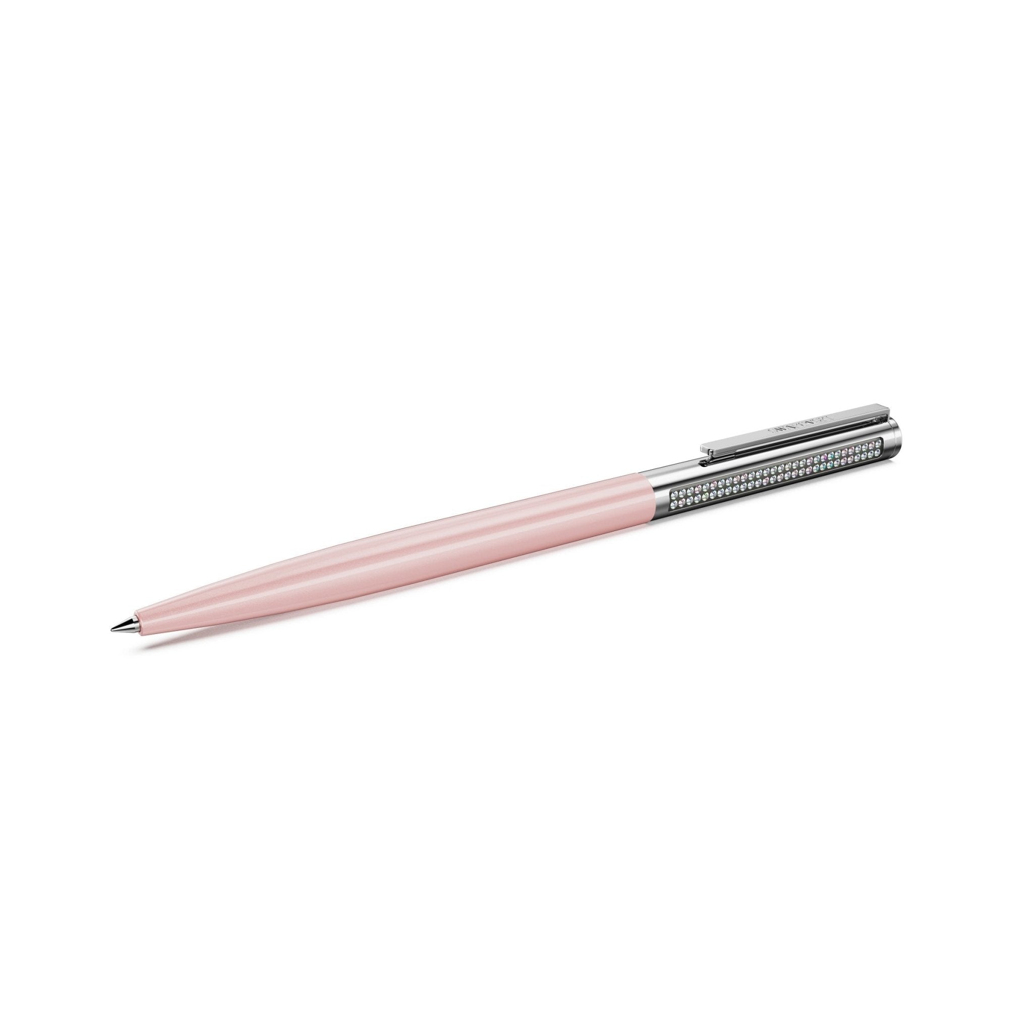 Matrix Tennis ballpoint pen, Pink lacquered, Chrome plated -Swarovski