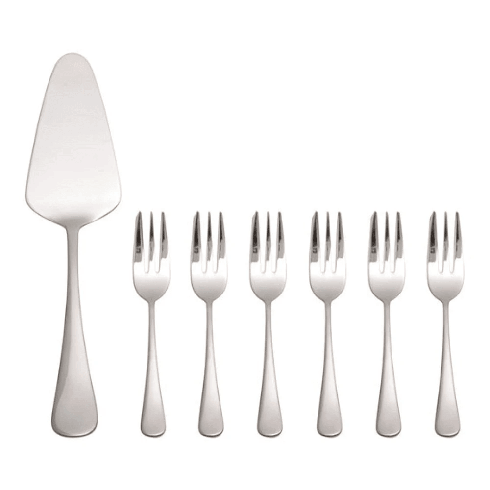 Maxwell & Williams Cosmopolitan Cake Server & Fork 7PC Set Gift Box -Maxwell & Williams