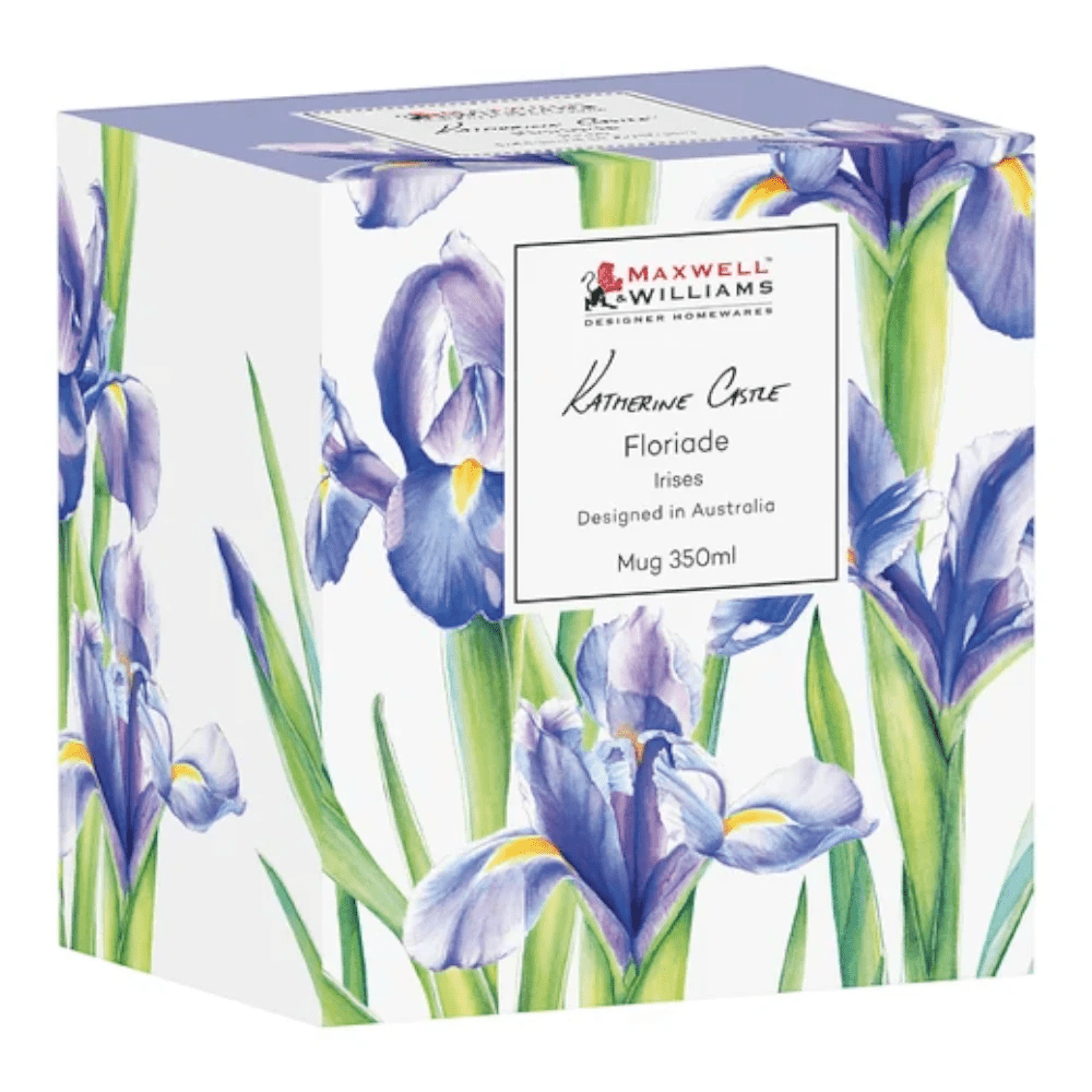 Maxwell & Williams Katherine Castle Floriade Mug 350ML Irises Gift Box -Maxwell & Williams