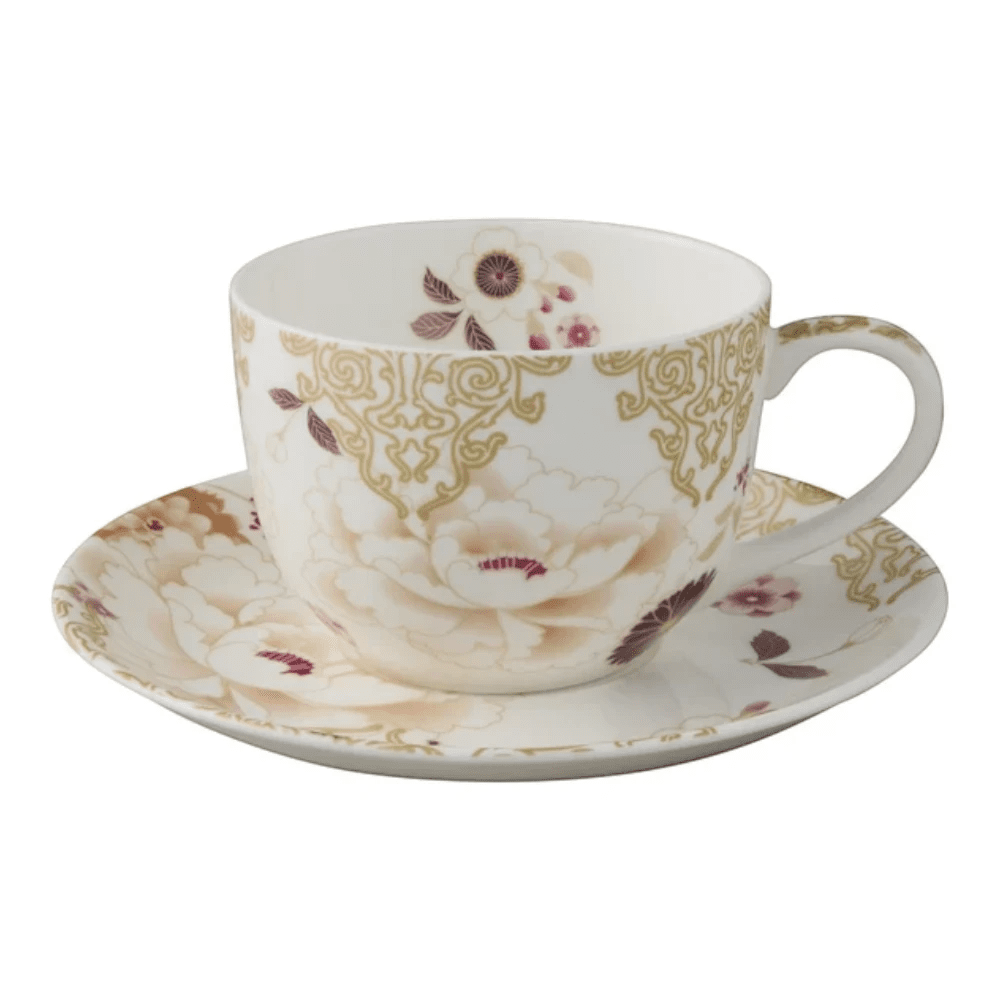 Maxwell & Williams Kimono Cup & Saucer 300ML White Gift Box -Maxwell & Williams