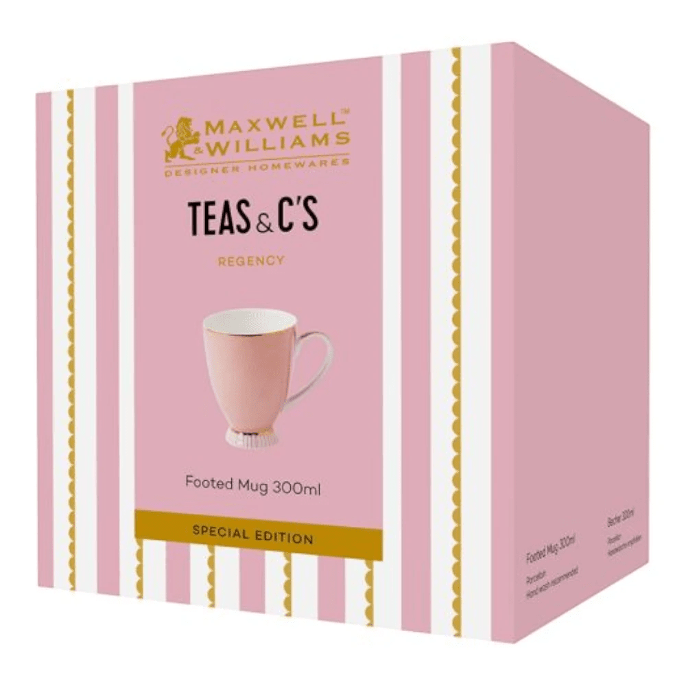 Maxwell & Williams Teas & C'S Regency Footed Mug 300ML Pink Gift Box -Maxwell & Williams