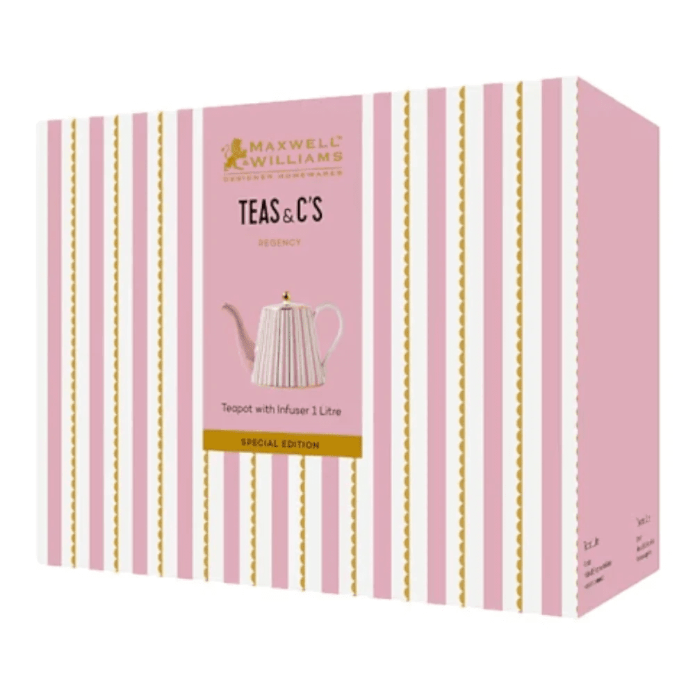 Maxwell & Williams Teas & C'S Regency Teapot With Infuser 1LT Pink Gift Box -Maxwell & Williams