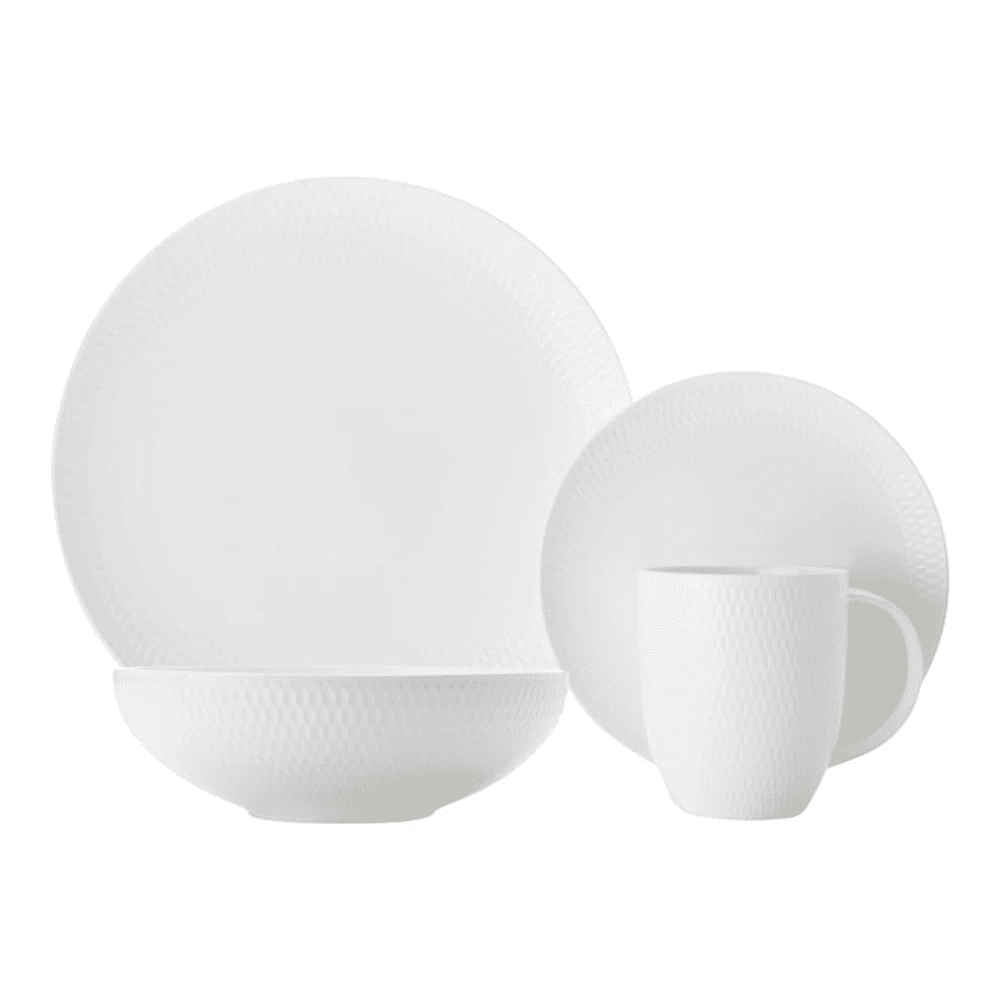 Maxwell & Williams White Basics Diamonds Dinner Set 16PC Gift Box -Maxwell & Williams