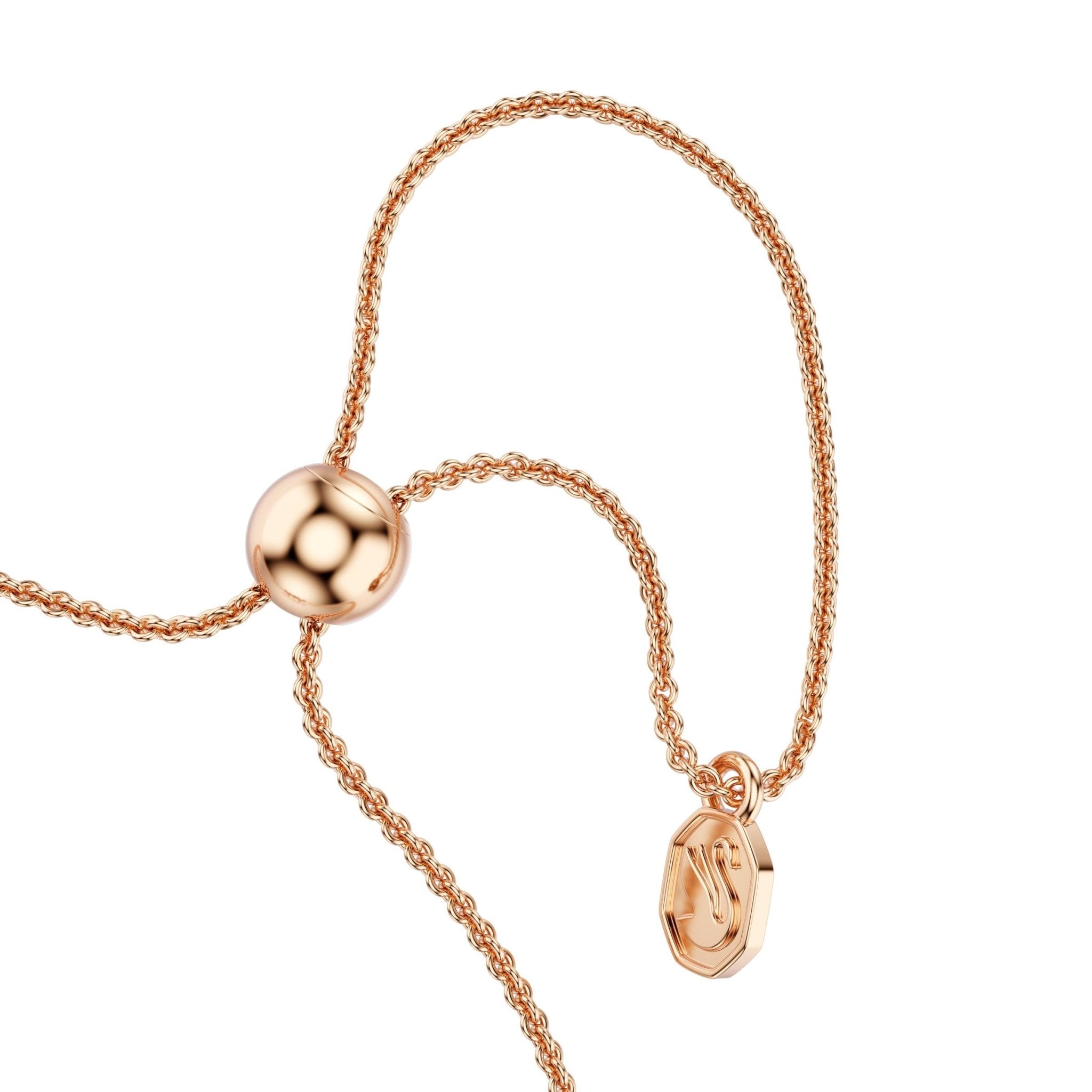 Mesmera bracelet, Mixed cuts, White, 18K rose gold finish -Swarovski