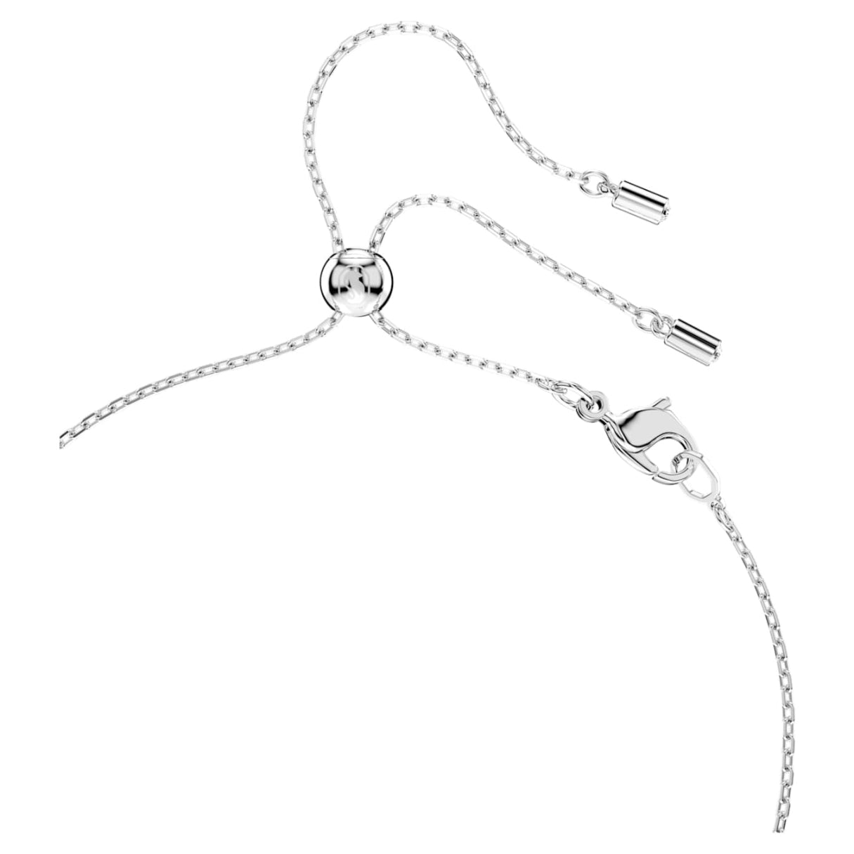 Mesmera set Pear cut, Round cut, White, Rhodium plated -Swarovski
