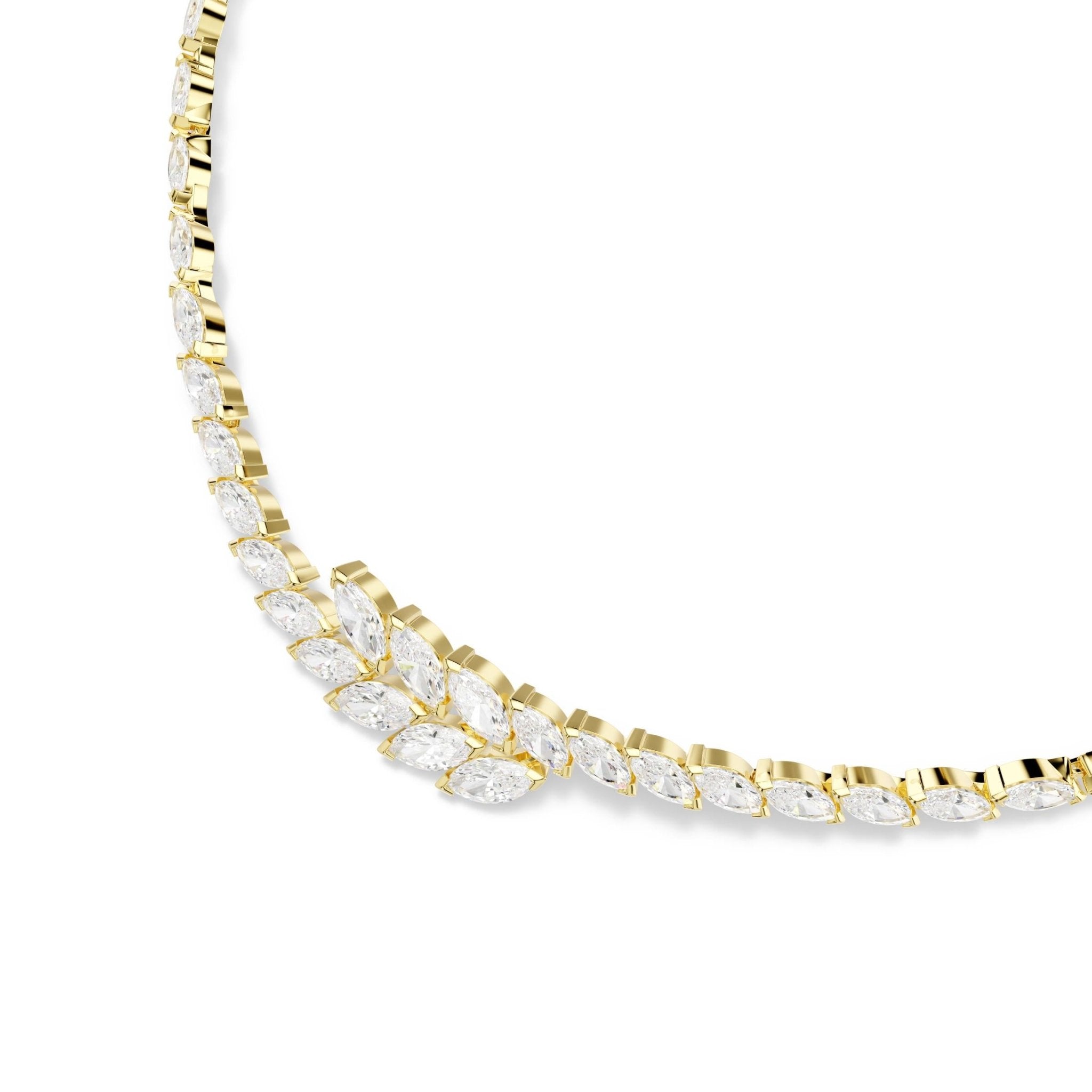 Mesmera set, Set (2), Marquise cut, White, 18K gold finish -Swarovski