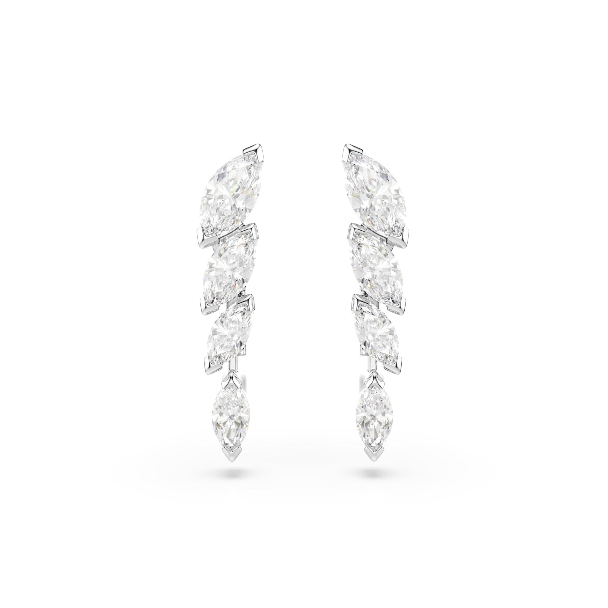 Mesmera set, Set (3), Marquise cut, White, Rhodium plated -Swarovski